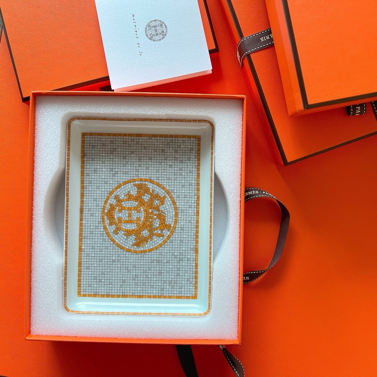 ☆BRAND NEW☆ HERMES Mosaique au 24 gold tray | eBay ☆BRAND NEW☆ HERMES Mosaique au 24 gold tray | eBay