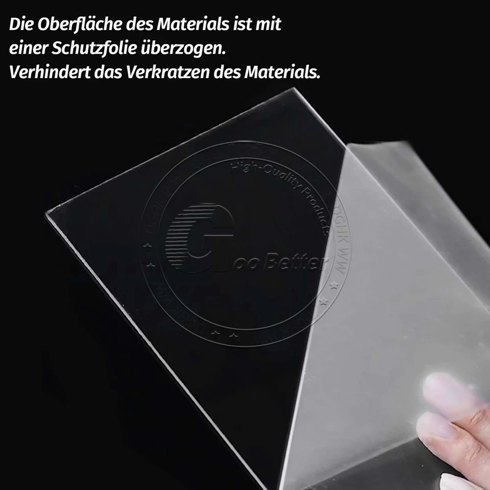 Polycarbonat PC Platte Zuschnitt Scheibe Farblos Dicke 2-20mm Länge 50-400mm - Bild 2 von 4