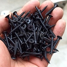 Black Screws Self Tapping Chipboard Self-tapping Masonry Drywall 10/50/100pcs