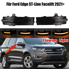 Dynamic LED Side Mirror Turn Signal Light For Ford Edge 2015-2023 Smoked Lens