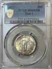 1917 STANDING LIBERTY QUARTER, TYPE 1, PCGS MS65FH (FULL HEAD) GOLD SHEILD