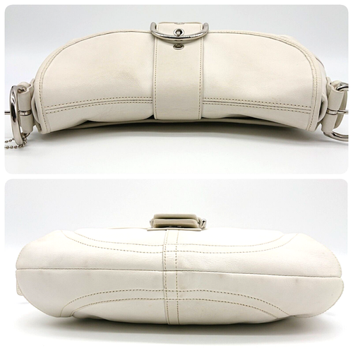 COACH Shoulder Bag 9248 White Leather Soho Hobo Bag Buckel Outlet Made in China - 第 6/23 張圖片