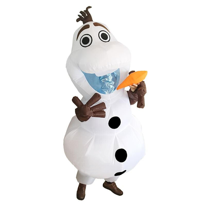 Costume Olaf Pupazzo di Neve gonfiabile per adulti vestito