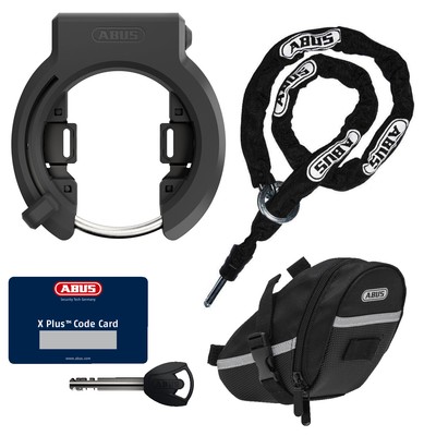 ABUS 6950 NR GRANIT XPLUS Rahmenschloss + Einsteckkette + Tasche