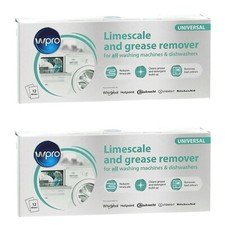 Wpro Universal Professional Washing Machine Limescale Descaler & Degreaser x 24