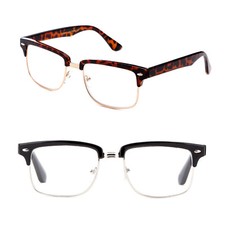 Readers Rectangular Half Frame Vintage Style Reading Glasses for Men Half Frame