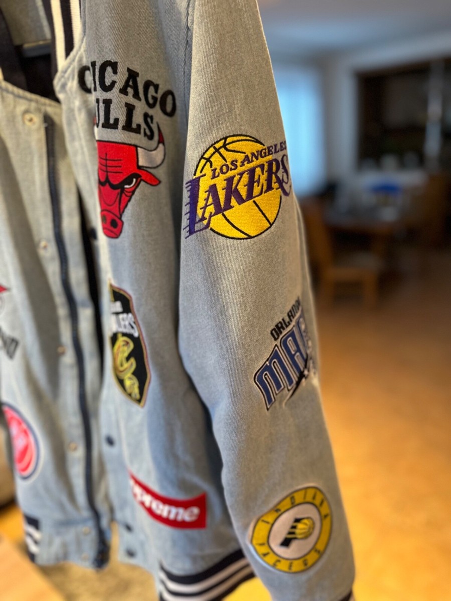 Supreme Nike NBA Teams Denim Warm-Up Jacket Large | eBay