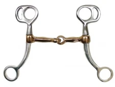 4" Stainless Tom Thumb Copper Snaffle Mouth Training Bit PONY MINI Horse 46740