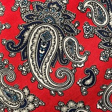 Stafford Men's Necktie Paisley Red / Blue Multi Color
