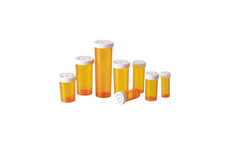 Amber PP Prescription Vials with Child-Resistance Cap - 40 Dram 200/Case