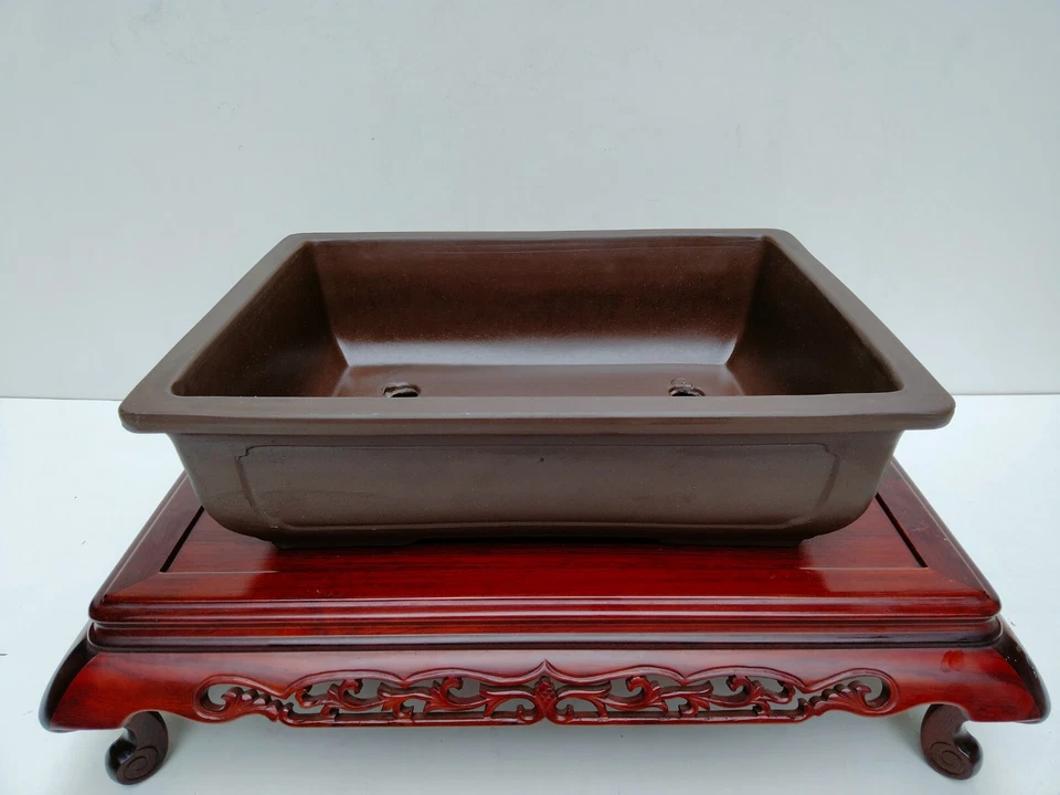 Bonsai Pot Tokoname Rectangular Unglazed Width 16 in. / 40.7 cm - Image 2 of 4