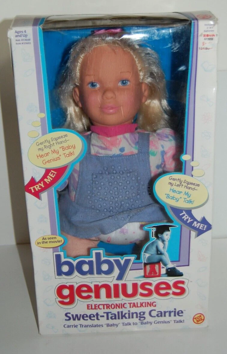 Vintage Toy Biz Baby Geniuses Electronic Sweet Talking Carrie Doll