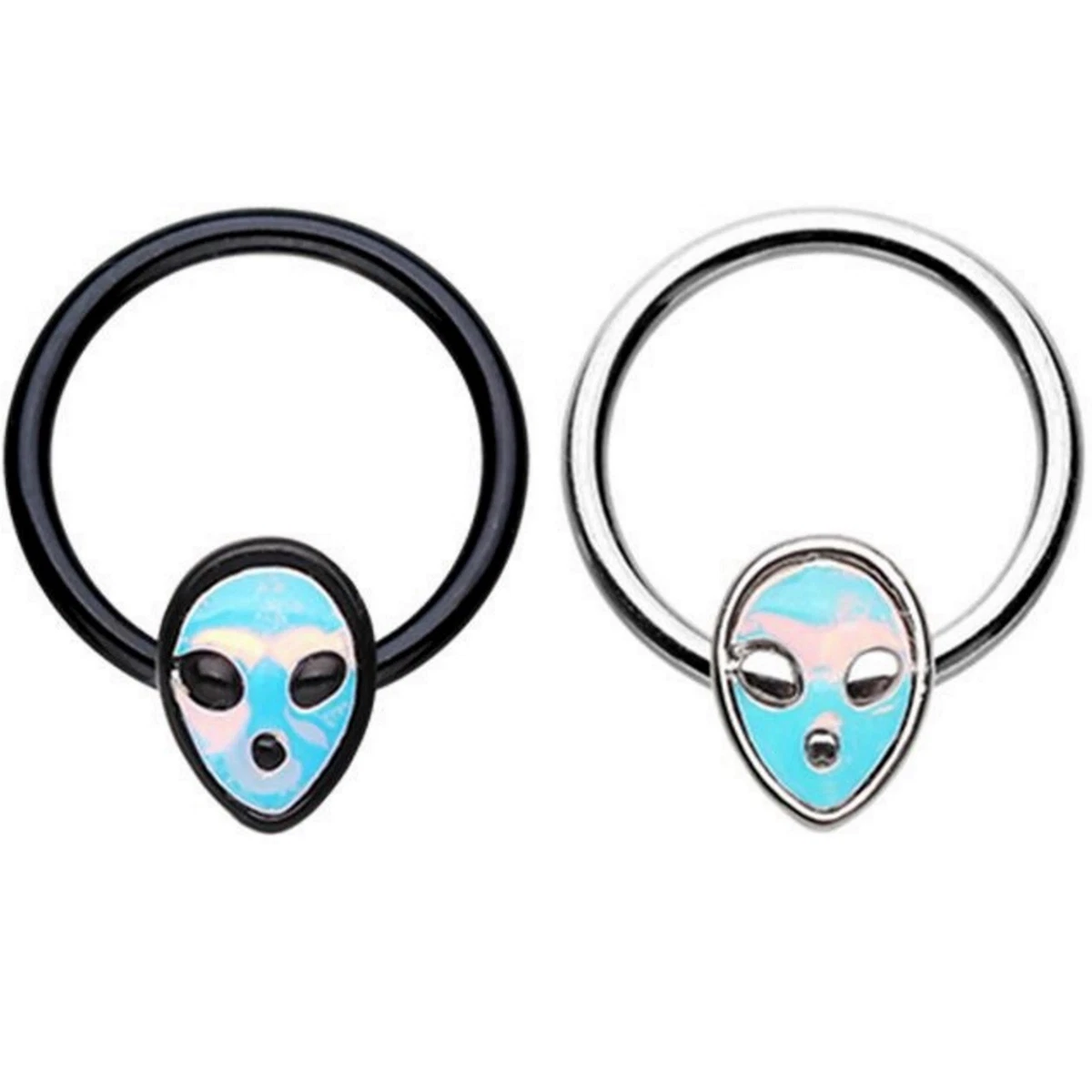 Iridescent septum sales ring