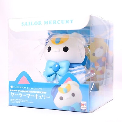 Authentic Sailor Moon Big Cat Figure Senya Moon! Sailor Mercury Megahouse Japan