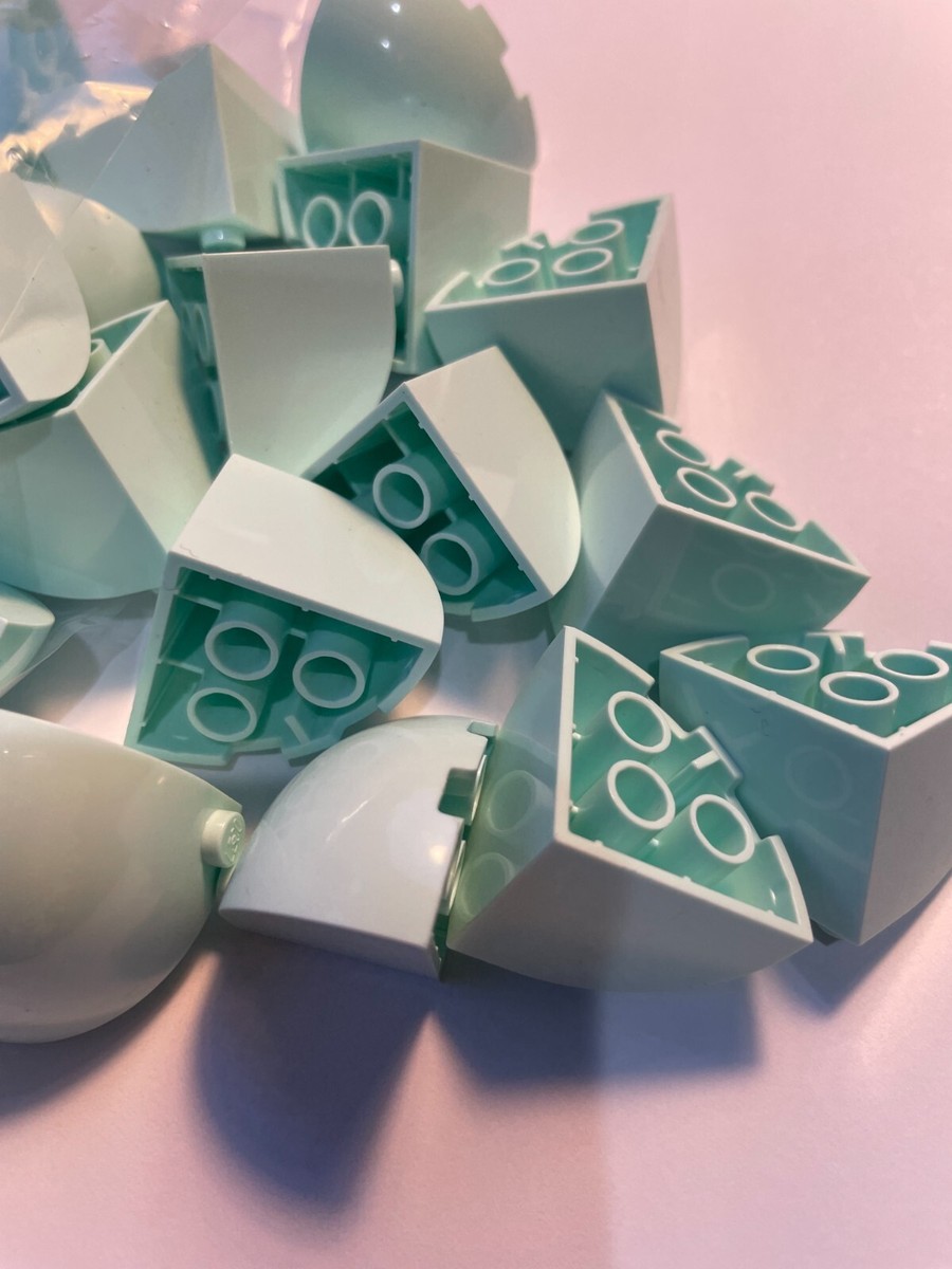 LEGO - NEW- #88293-AQUA-BRICK ROUND CORNER 3 X 2 X 2 DOME TOP-4