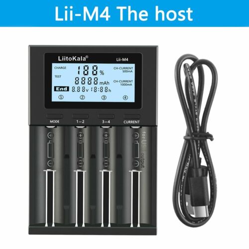 Liitokala Lii-M4 With Volume / LCD Display Smart Battery Charger for 5V/2A - Afbeelding 1 van 10