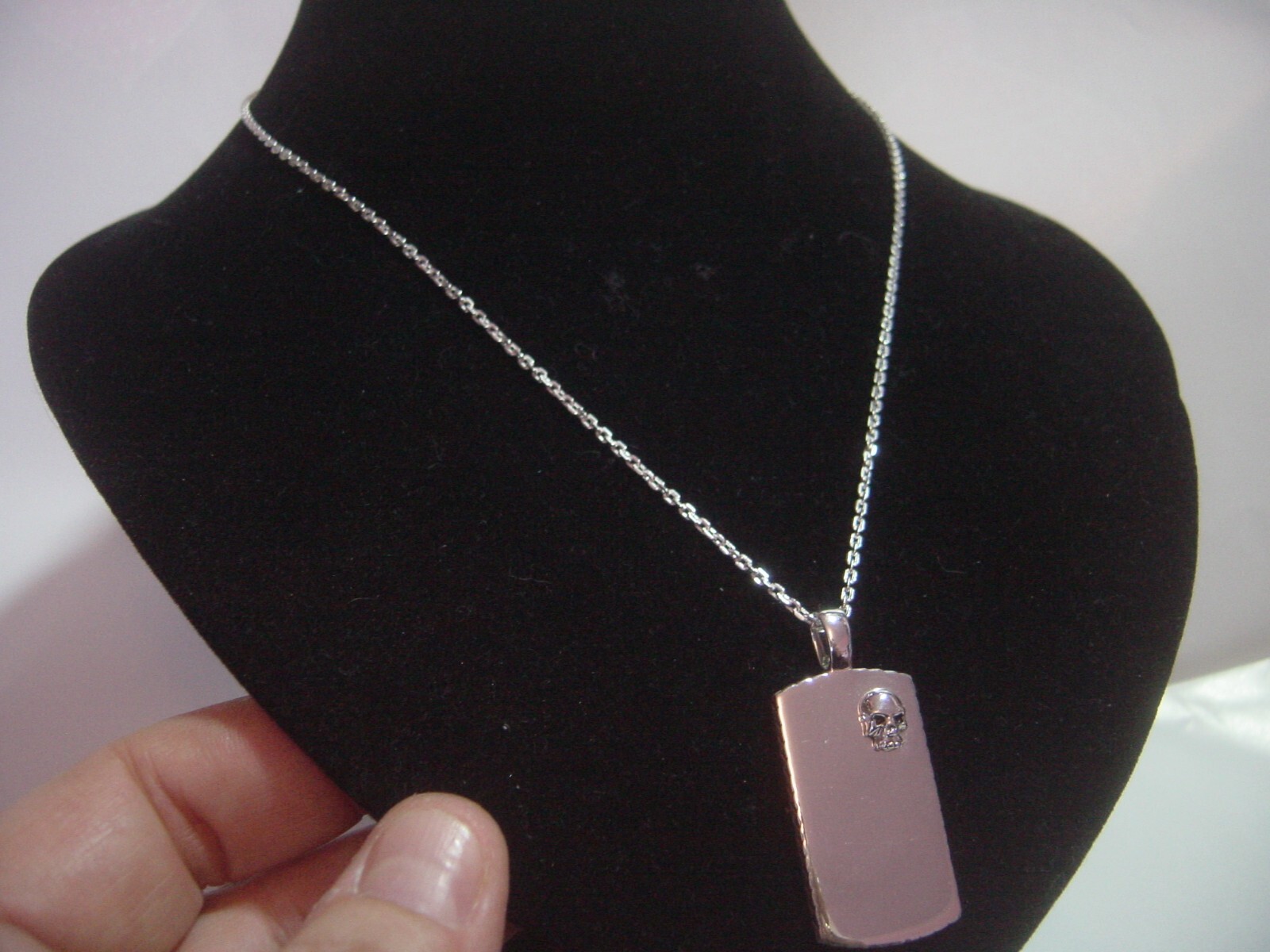 extremely high quality-solid silver 18"chain & "s… - image 2