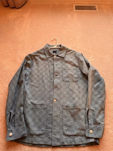 Todd Snyder Blue Textured Cotton Jacquard Chore Coat Jacket Portugal NWOT Medium - product listing photo