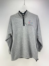 Walt Disney World Mens Gray 1/4 Zip Fleece Pullover Size S Long Sleeve