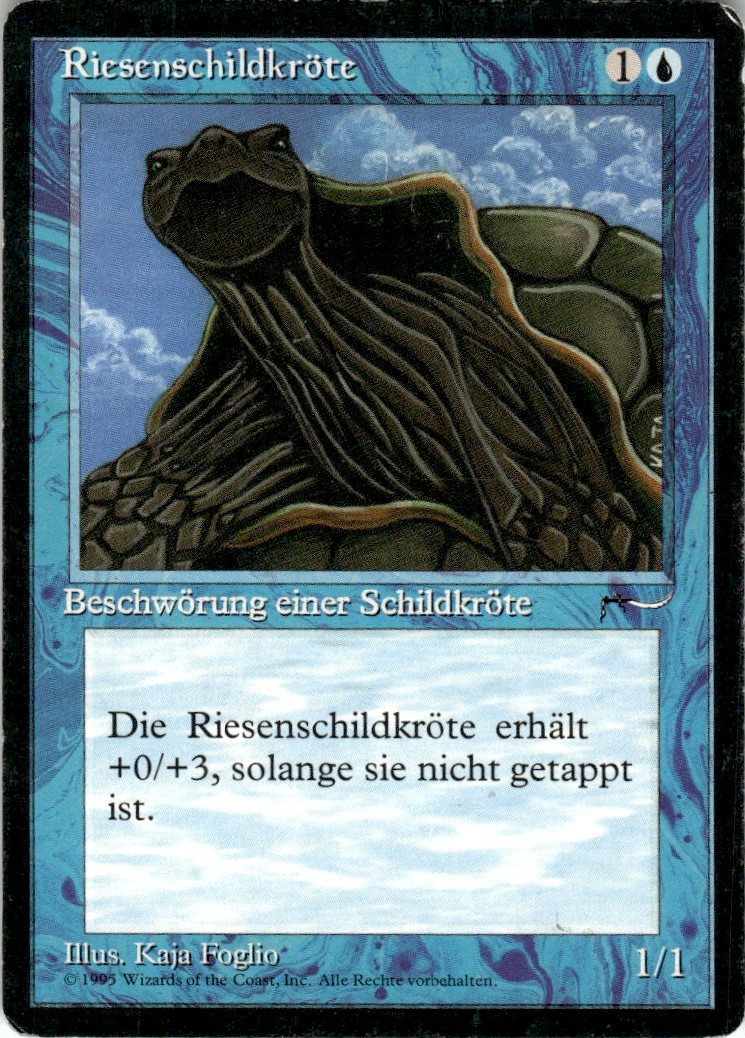 1995 Magic The Gathering Arabian Nights Giant Tortoise German Light Play