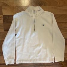 Polo Ralph Lauren Boys 7 Cream Pullover Cotton zipper