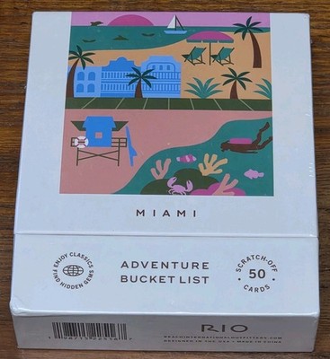 Miami Adventure Bucket List - 50 Scratch-Off Cards for Outdoor Activities NEW