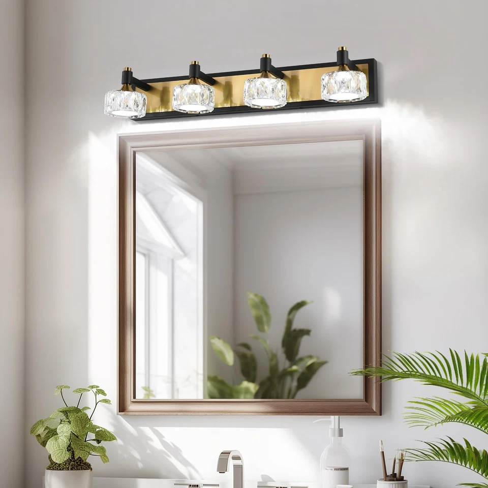 4 светильника для туалетного столика, регулируемая яркость кристалл современный светильник для ванной... - Изображение 3 из 4