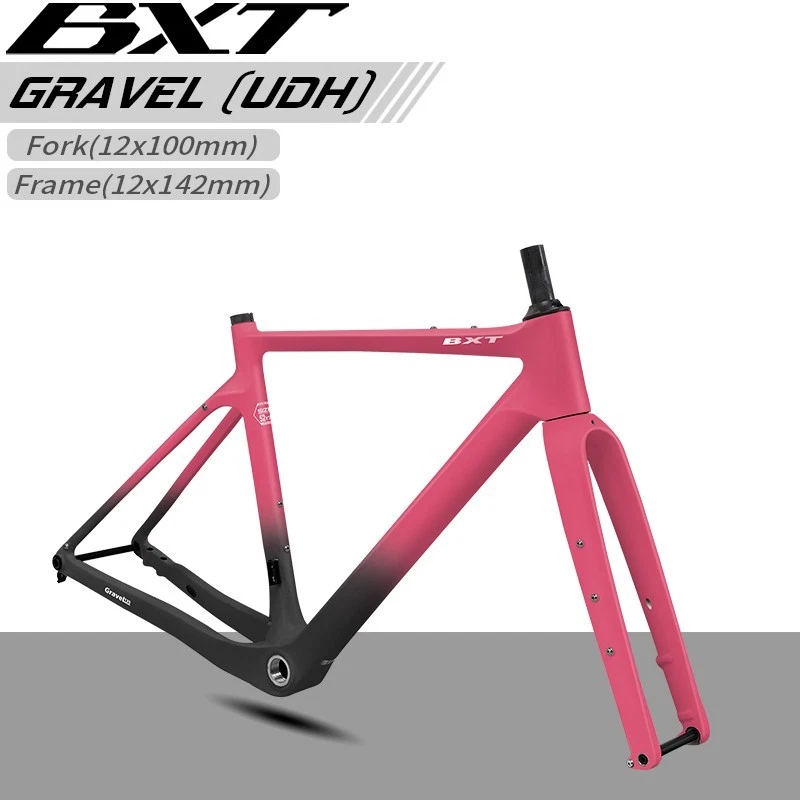 BXT UDH Kohlenstoff Gravel Fahrrad Rahmen Vollständig verstecktes Kabel 700*45C - Bild 3 von 4