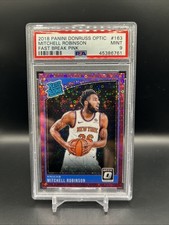 2018 DONRUSS OPTIC MITCHELL ROBINSON #163 RC PINK FAST BREAK /20 PSA 9