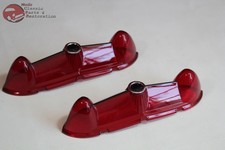 1951 Ford Fullsize Passenger Car Rear Blue Dot Tail Light Lamp Lenses Pair New