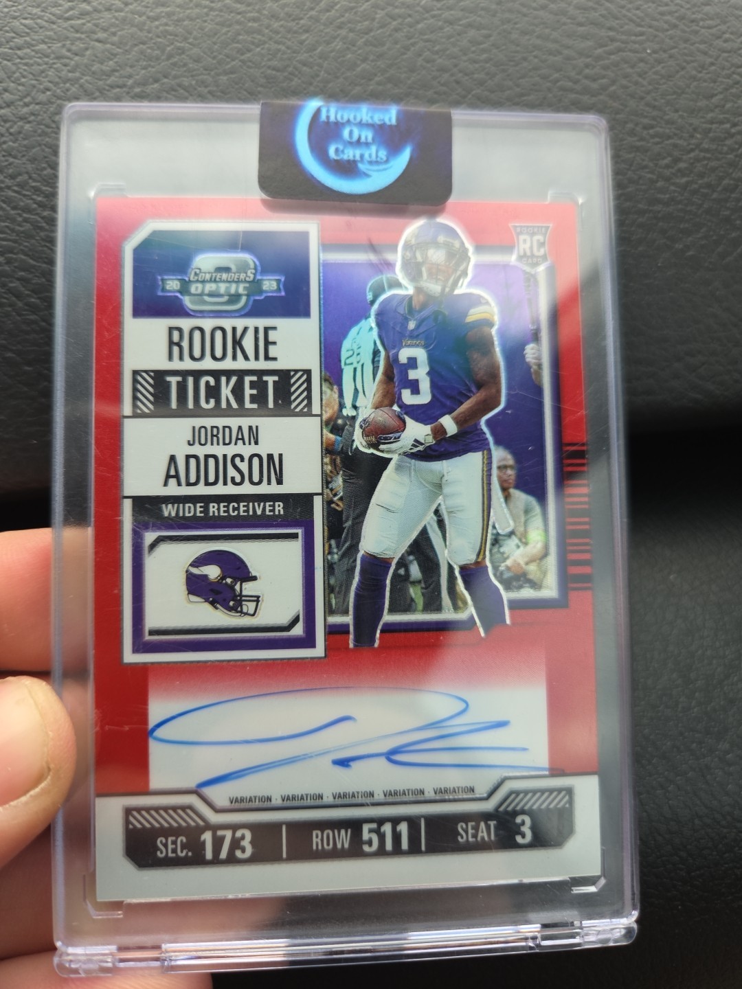 🔥/99 2023 Panini Contenders Optic-Rookie Ticket RPS Autographs Jordan Addison