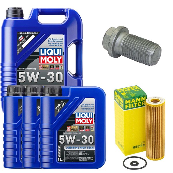 MotoröL Filter Set 5W-30 Liqui Moly 8 Liter + Schraube FüR Mercedes Sprinter 5-T-image