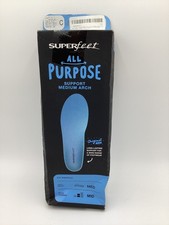 Superfeet All-Purpose Support Medium Arch Insoles Blue Size C M5.5-7/ W6.5-8