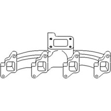 Exhaust Manifold Fits Ford 7100 7500 755b 7000 750 755a 755 7200 81824284