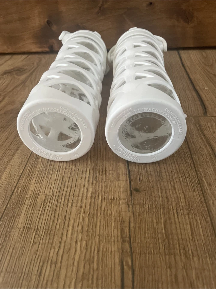 Lifefactory Glass Active White Silicone Water Bottles 16oz Lot USA - Set Of 2 - Image 3 of 4
