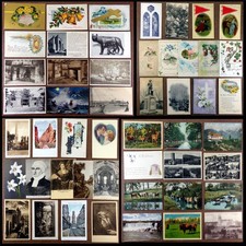 Antique Postcard Lot: 50x Worldwide Mixed, Vi...