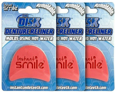 #ad #ad The Disk Denture Reliner Remoldable Re Liner 3 pack Instant Smile $22.79
