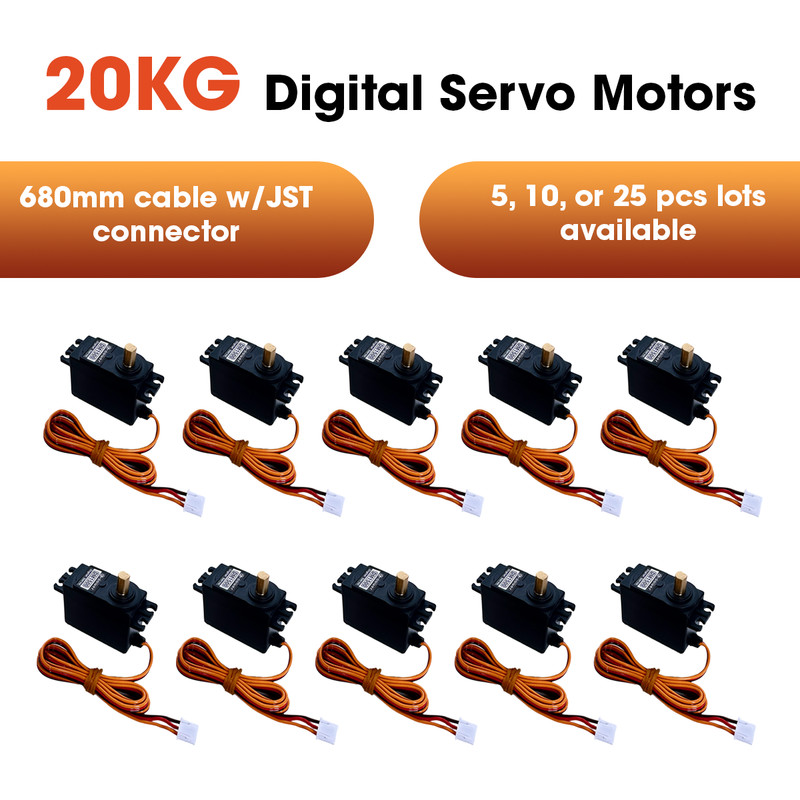 20KG Digital Servo Motor Metal Gear Waterproof High Torque for RC Car Boat