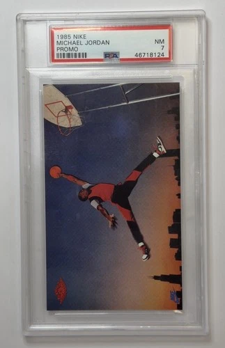 1985 ( RC ) Michael Jordan Nike Promo Card PSA 7 ** HEQ8124