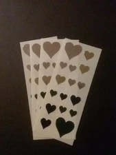 Creative Memories ~ Lot of Four Studio Stickers ~ 2" x 5" ~ Shiny Hearts 💕 
