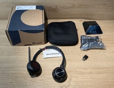 POLY Polycom SAVI 8220 UC Kopfhörer Kabellos Headset DECT Schwarz USB Ungenutzt