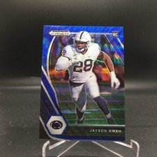 Jayson Oweh 2021 Panini Prizm Draft Blue Wave 154 #/249 Penn St Rookie