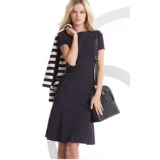 Tory Burch Shania Dress Fit and Flare Navy Size 8 NWT
