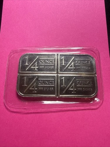 1 oz Stagecoach Silver 1/4 Divisible .999 Fine Silver Fractional Art Bar Vintage