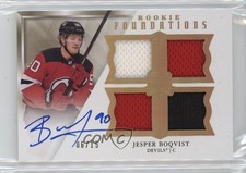 2019 The Cup Foundations Quad Jerseys Rookies 6/15 Jesper Boqvist #F-JB Auto 7la
