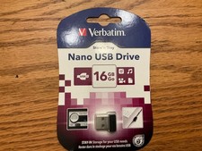 VERBATIM NANO USB 2.0 STORE AND STAY DRIVE 16 GB