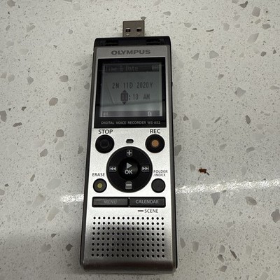 Olympus Digital Voice Recorder Multi Function Silver WS-852 4GB TESTED WORKS! 