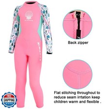 Wetsuit Kids Full Suits 2.5mm Neoprene Wet Suit UV Protection Keep Warm Long ...