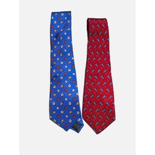 Talbots Kids Silk Necktie Bundle Boys OS Blue Red Sports Lobster Preppy Ties