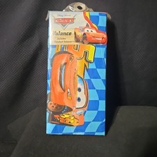 Disney Pixar Cars 95 Blue Checkered Curtain Rod Pocket Drapery VALANCE 84"x 16"